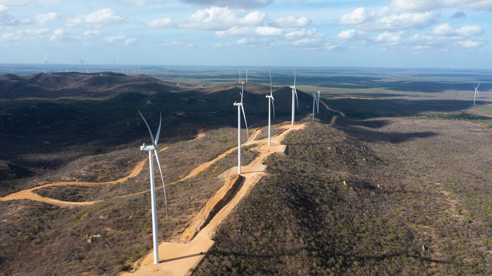 Wind farmn in Boqueirão, Brazil