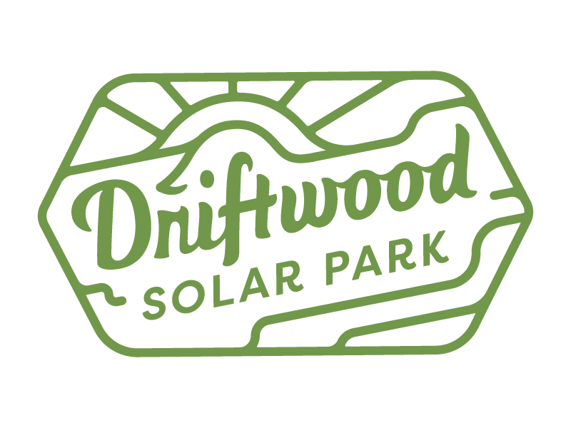 logo of the driftwood solar park
