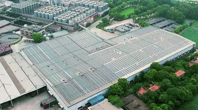 set of wharehouses seen from above