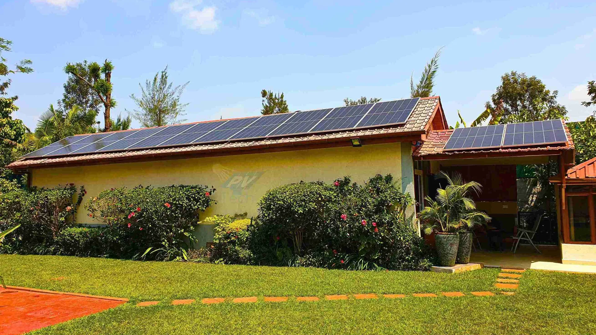 house with solar panels