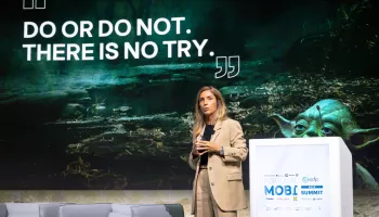 Vera Pinto Pereira na abertura do Portugal Mobi Summit