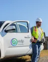 solar technician at solar park